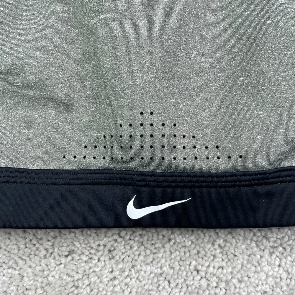 Nike Sports Bra Womens Small Grey Impact High Support Strappy Gym Training